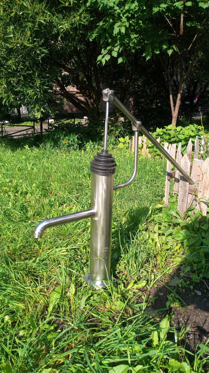 Ручной насос "Watergood" из нержавейки (в частности для абиссинских колодцев)