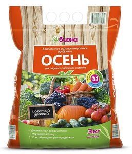 Биона - Осень 3кг Органо-Минеральное Удобрение/5шт//Пакет
