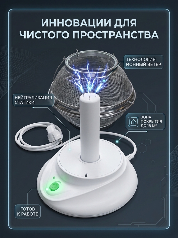 Прибор по очистке и ионизации воздуха "Сферион"
