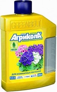 Агрикола Аква для Комнатных растений (удобрение) 250мл ТМ Грин Бэлт /25шт//Флакон