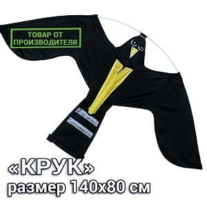 Комплект Воздушный змей Крук + флагшток 7 м