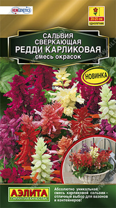 Сальвия Редди Карликовая Сверкающая, смесь сортов 7шт Н25см Сел.Hem Genetics Золотая сер /однолетник