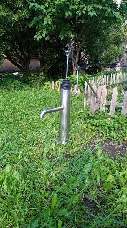 Ручной насос "Watergood" из нержавейки (в частности для абиссинских колодцев)